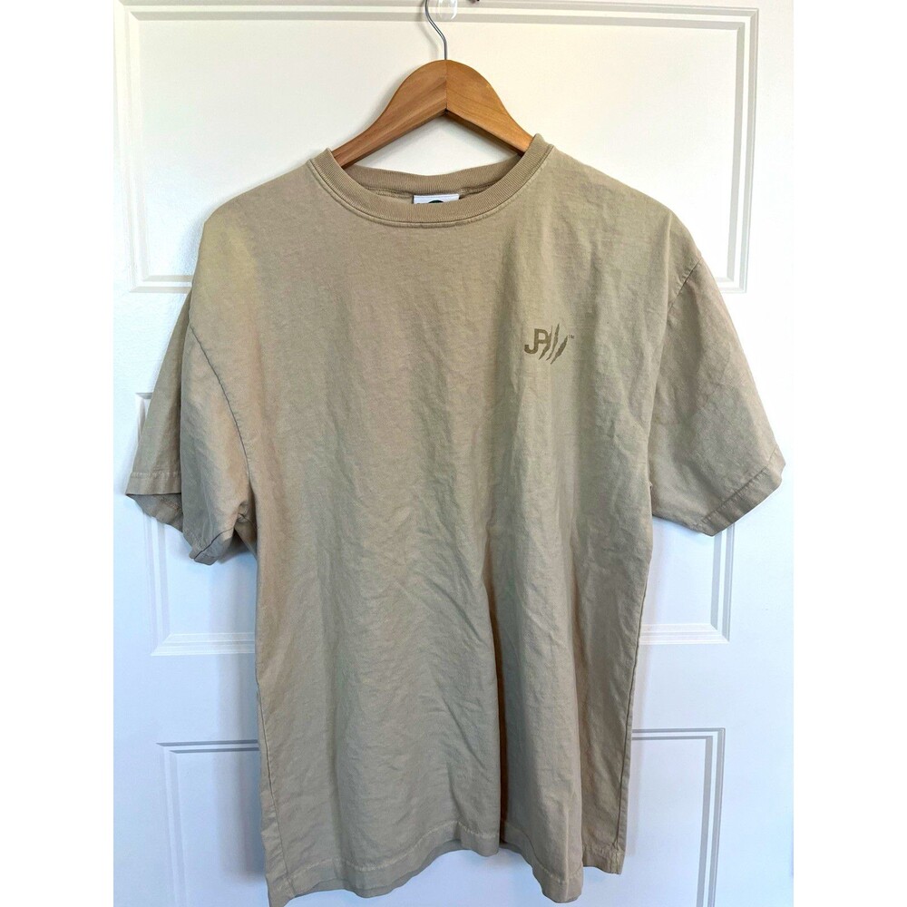 Y2K Universal Studios Men's Beige Jurassic Park 3 Graphic T-Shirt Large